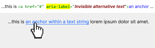 UX demo of HTML aria-label attribute