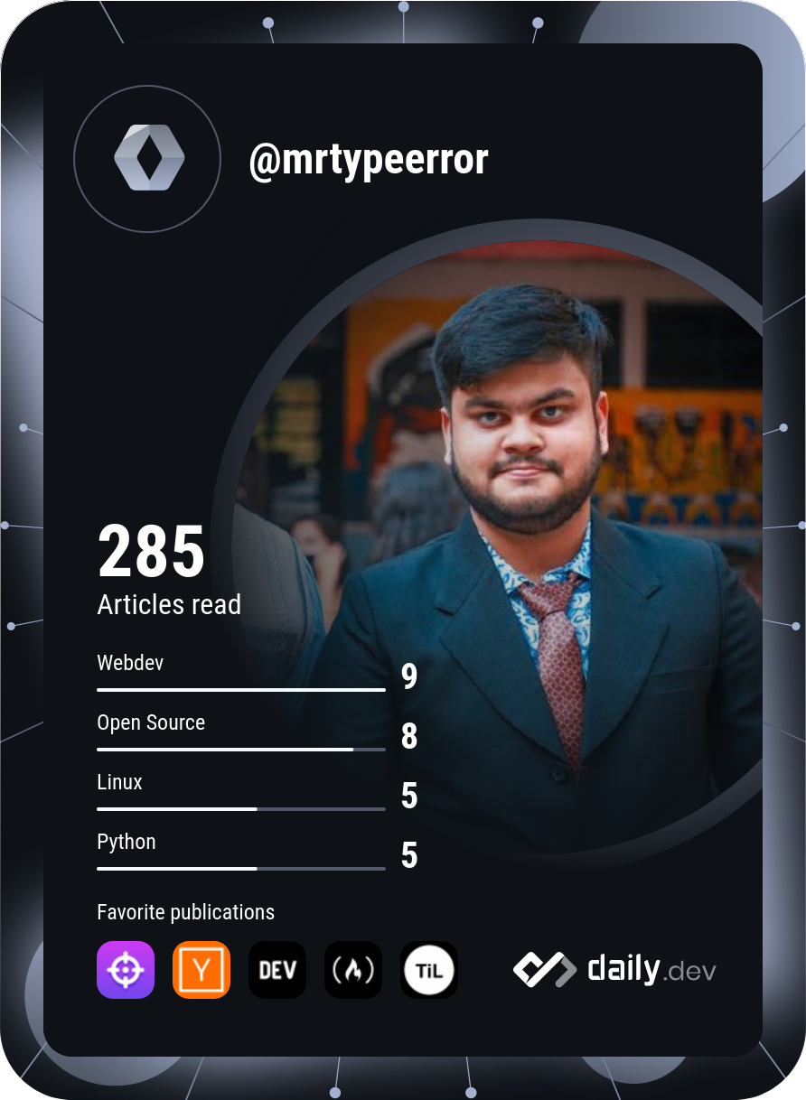 Sudip Dutta's Dev Card