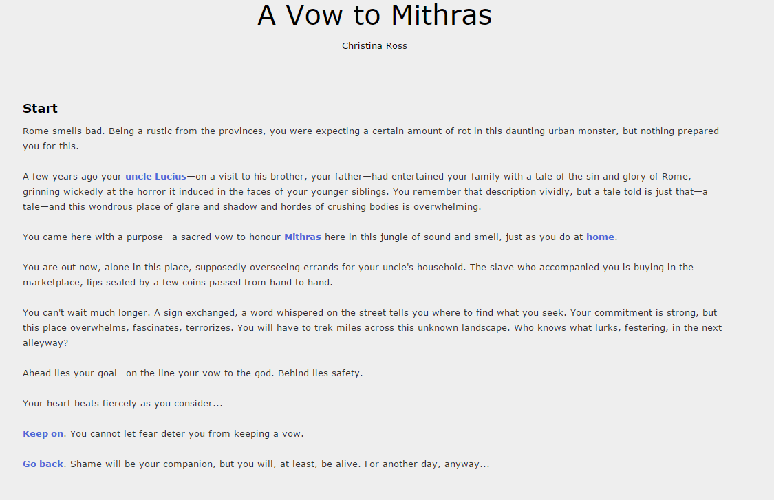 vow to mithras