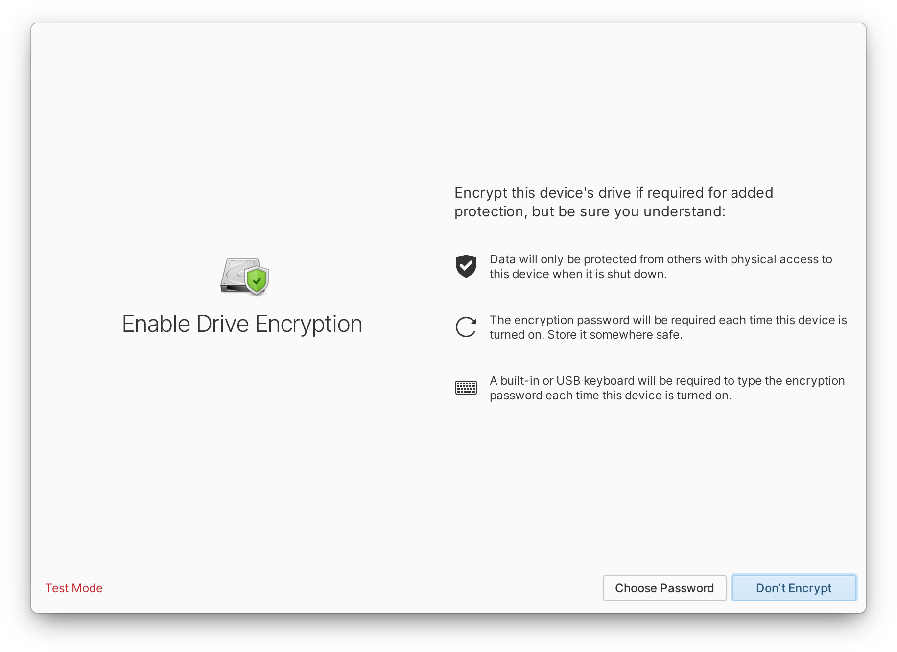 Disk Encryption screenshot