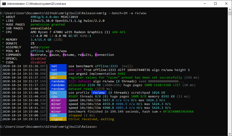 Benchmark example