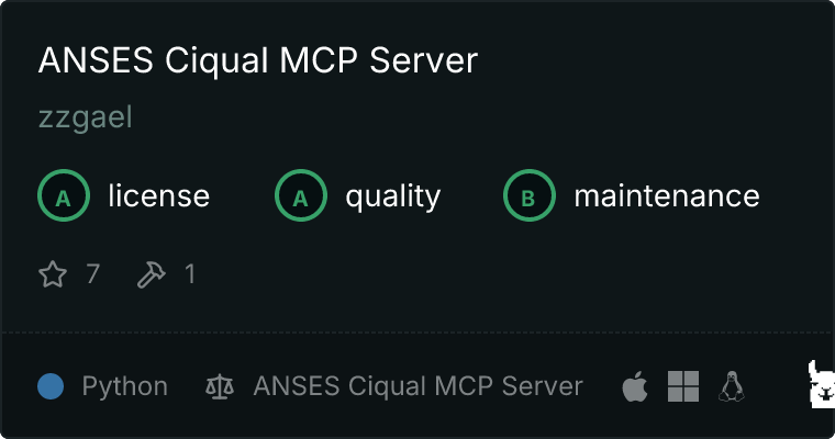 ANSES Ciqual Server MCP server