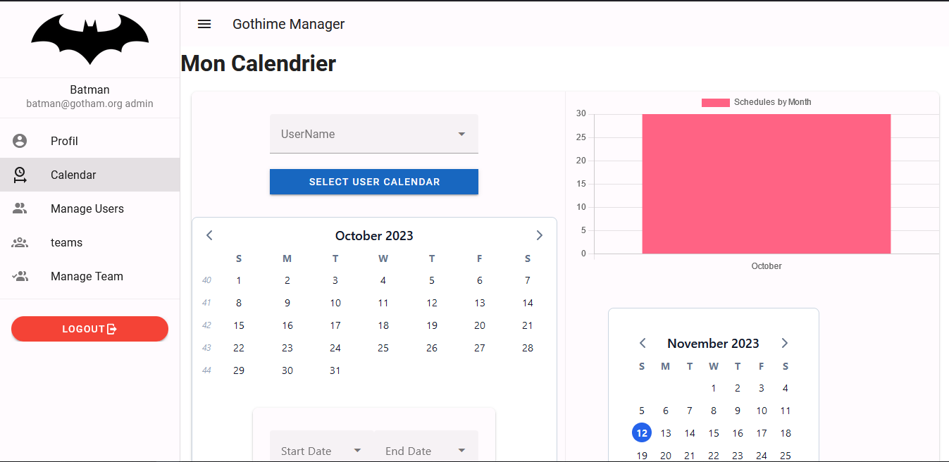 Calendar and Schedules