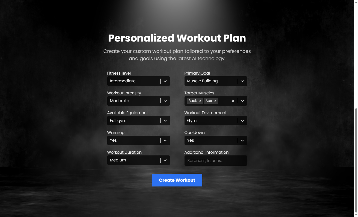 Workout builder