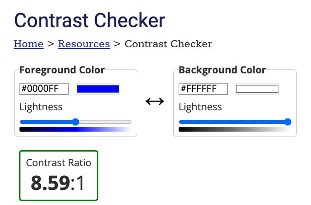 web aim contrast checker image