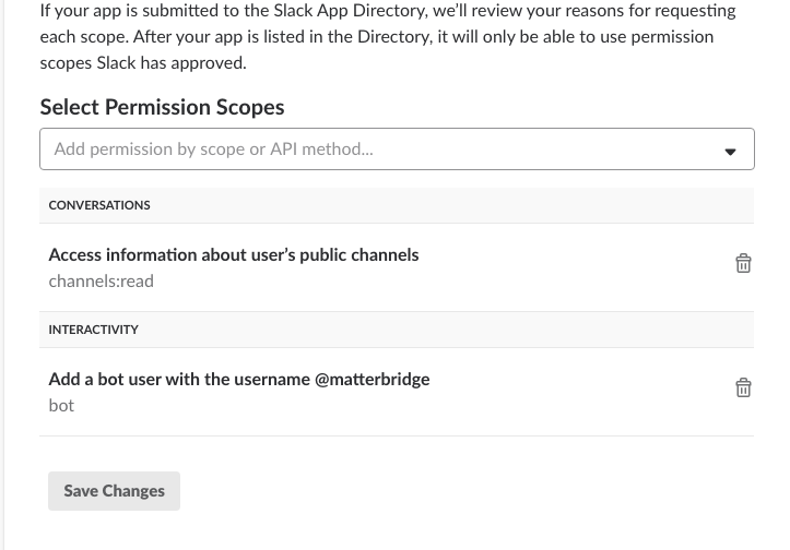 Add permission scopes