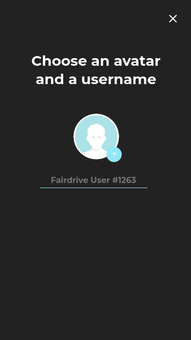 A user is setting its username