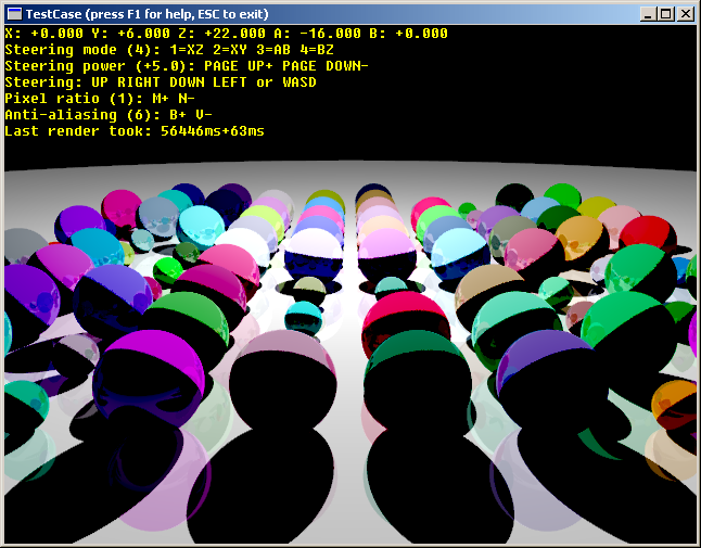 Screenshot of raytracr test case 3