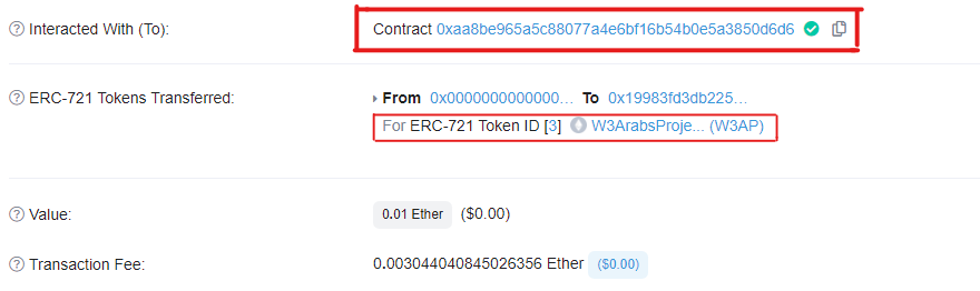 Etherscan address nft