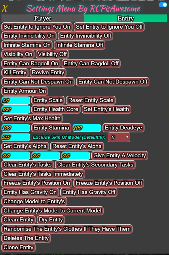 GitHub - RCPisAwesome/RedMRCPSettings: NUI trainer menu for RedM, the ...