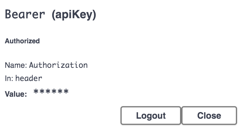 swagger ui authorize button