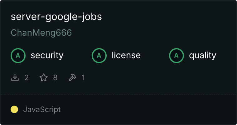 Google Jobs Server MCP server