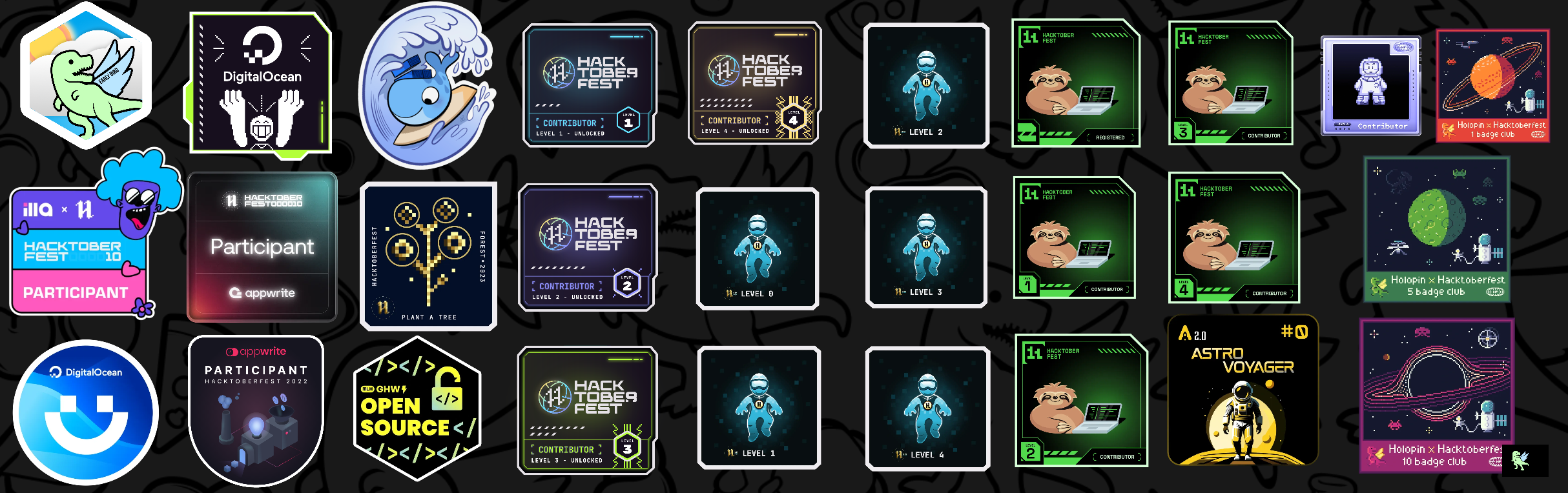 An image of @niladityacoder01's Holopin badges, which is a link to view their full Holopin profile