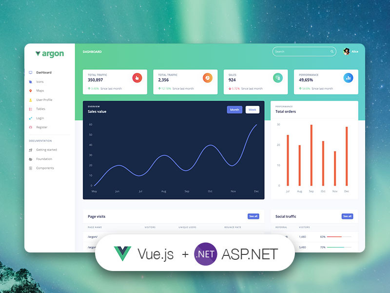 Vue Argon Dashboard Asp.net