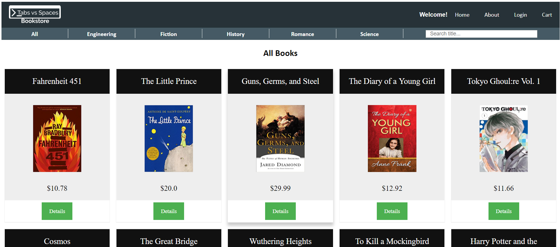 GitHub - azkevin/bookstore: A mock bookstore web application built ...