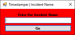 Incident Name Form