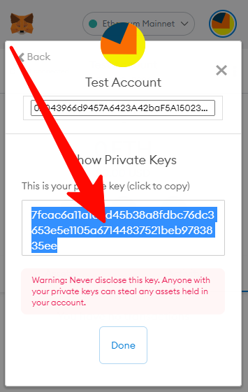 Private Key Metamask