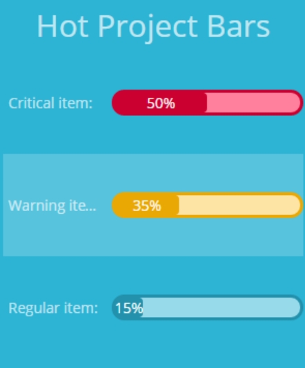 Hot Progress Bars example - screenshot