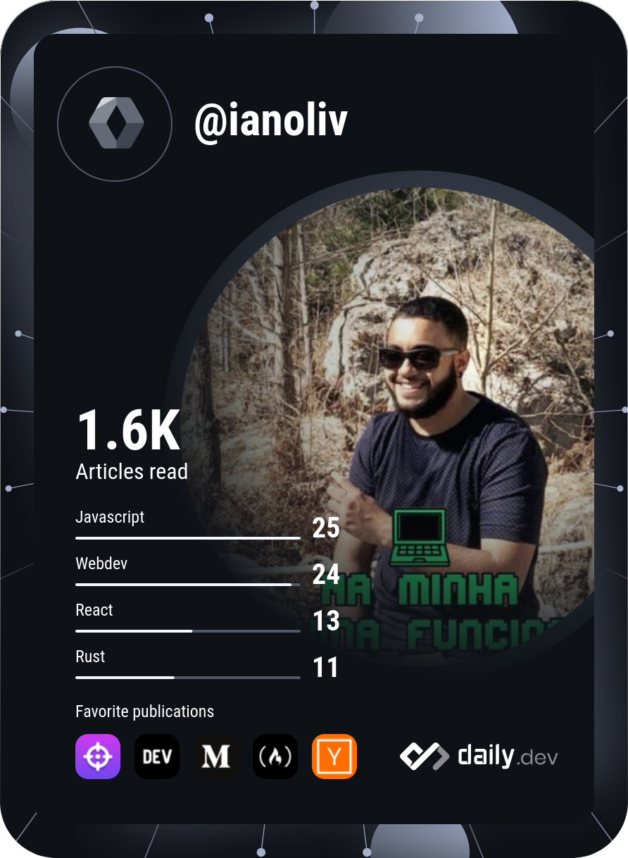 Ian Gabriel Oliveira de Sousa's Dev Card