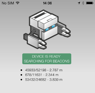 Beacon finder in action