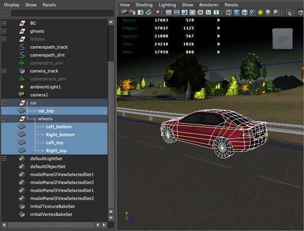 Car model in Maya