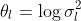 \theta_l = \log\sigma_l^2