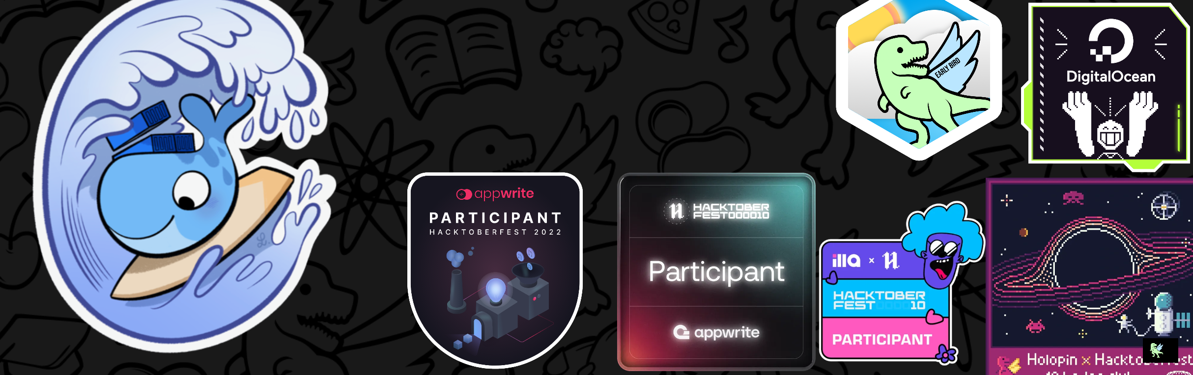 @x183's Holopin board