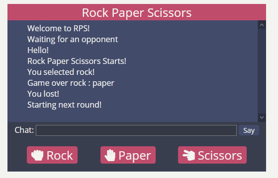 Playing a round of rock-paper-scissors