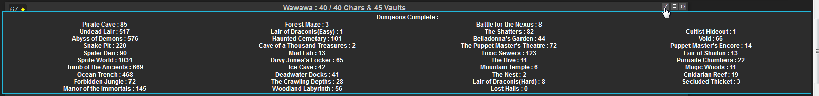 New Dungeon Stats