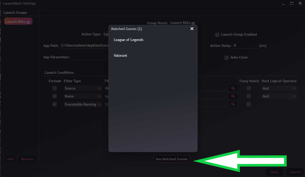 Image showing matches