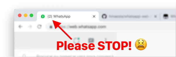 WhatsApp Web Tab with Notification