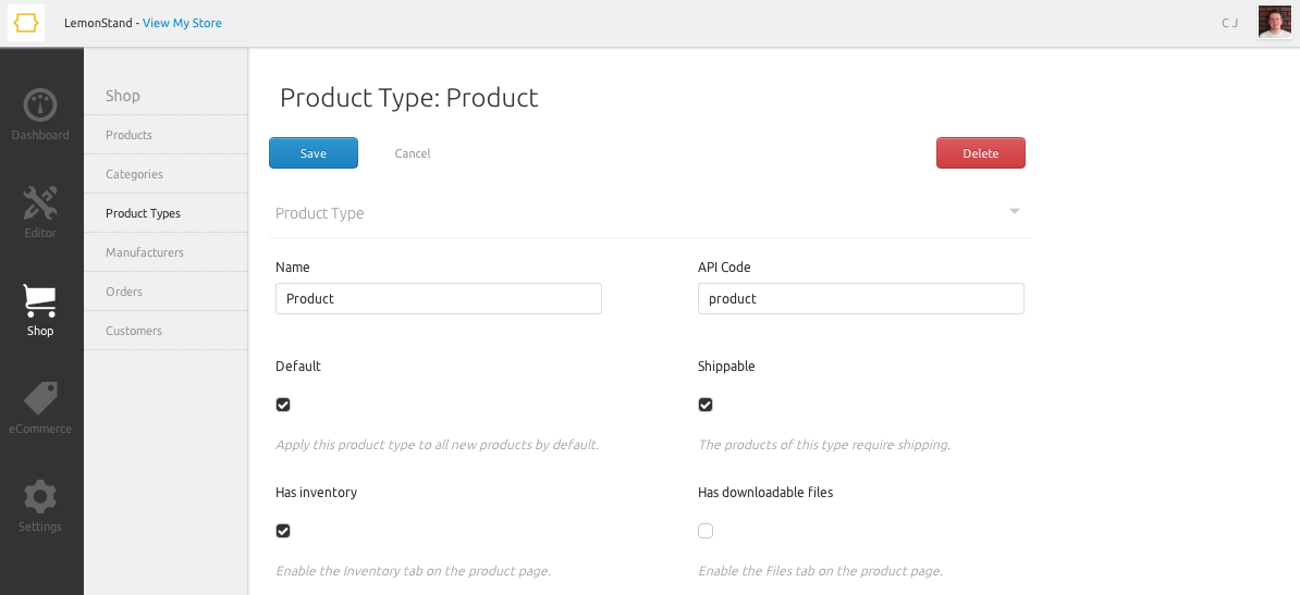 Product Types