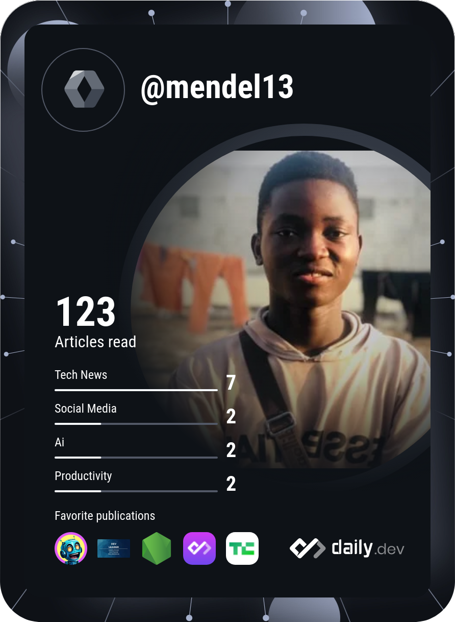 Mendel Chodaton's Dev Card