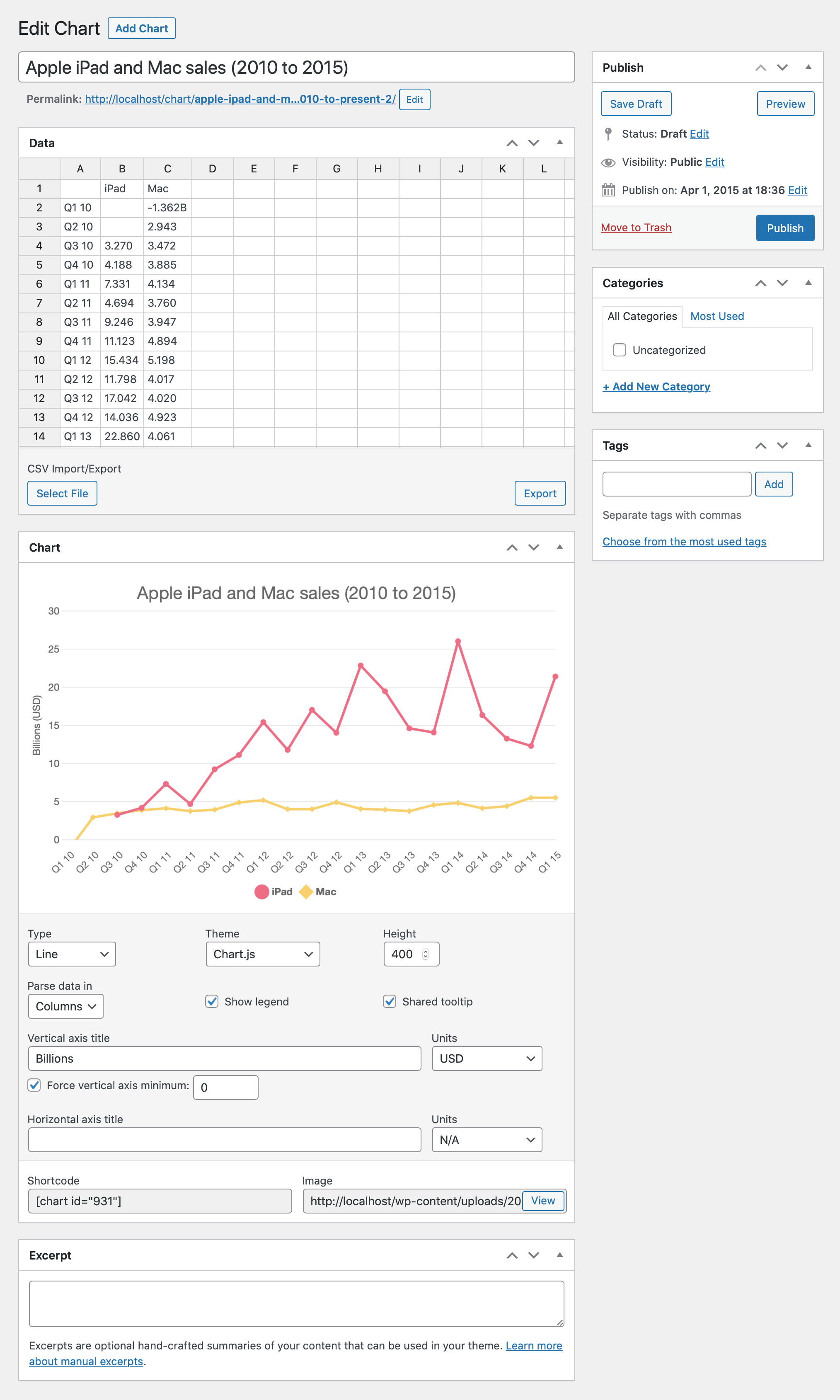 M Chart UI