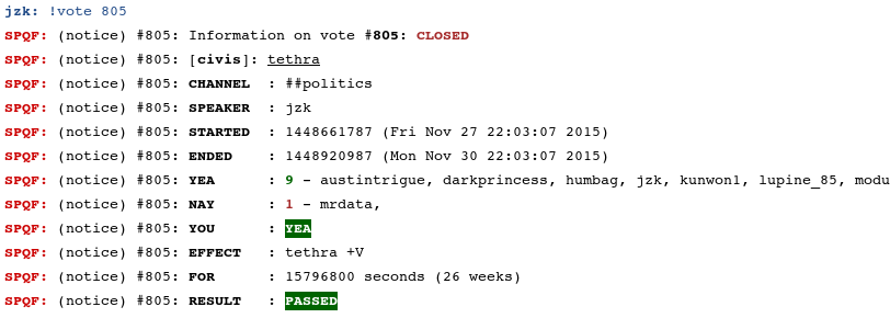 vote info screenshot