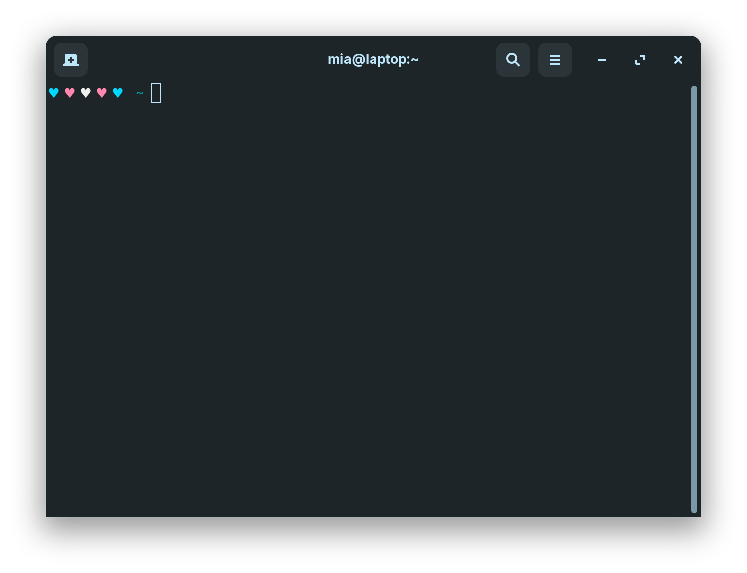Example Transgender Theme in Gnome Terminal