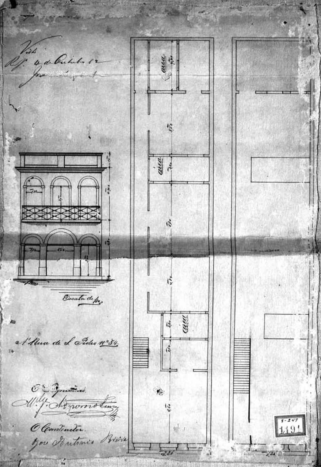 Approved building application on rua de São Pedro, Rio de Janeiro, c. 1903. Arquivo Geral da Cidade do Rio de Janeiro, reproduced by de Paoli [-@paoli:2013outra]