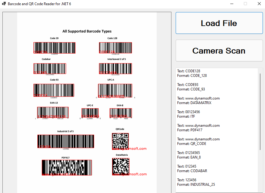 .NET 6 Desktop barcode and QR code reader