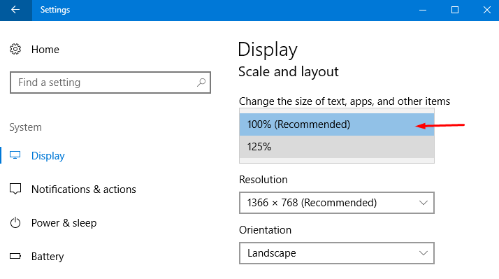 settings example