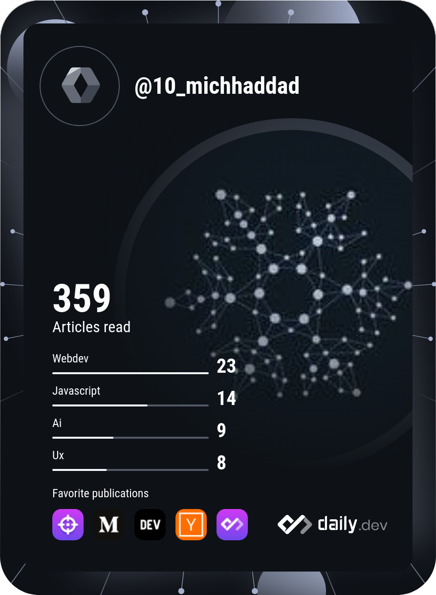 Michel Haddad's Dev Card