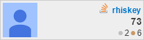 profile for rhiskey at Stack Overflow, Q&A for professional and enthusiast programmers