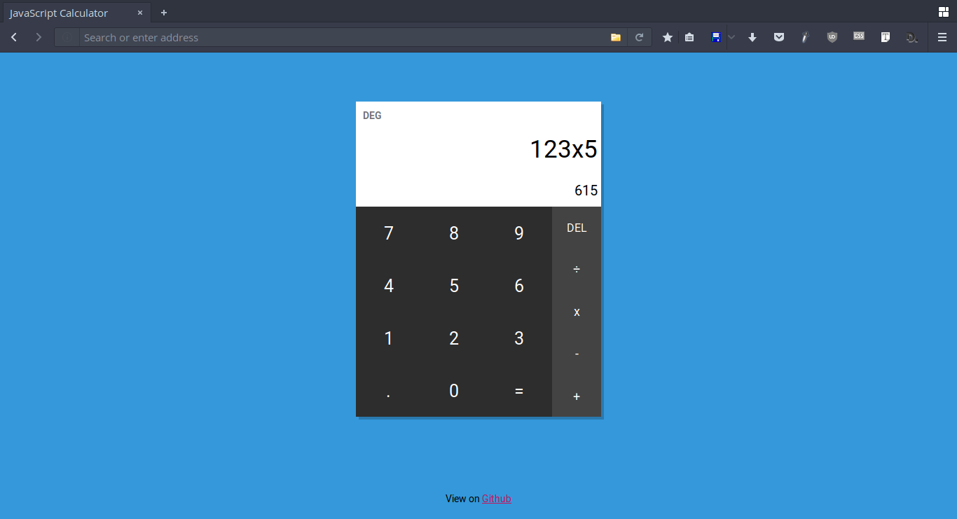 JavaScript calculator