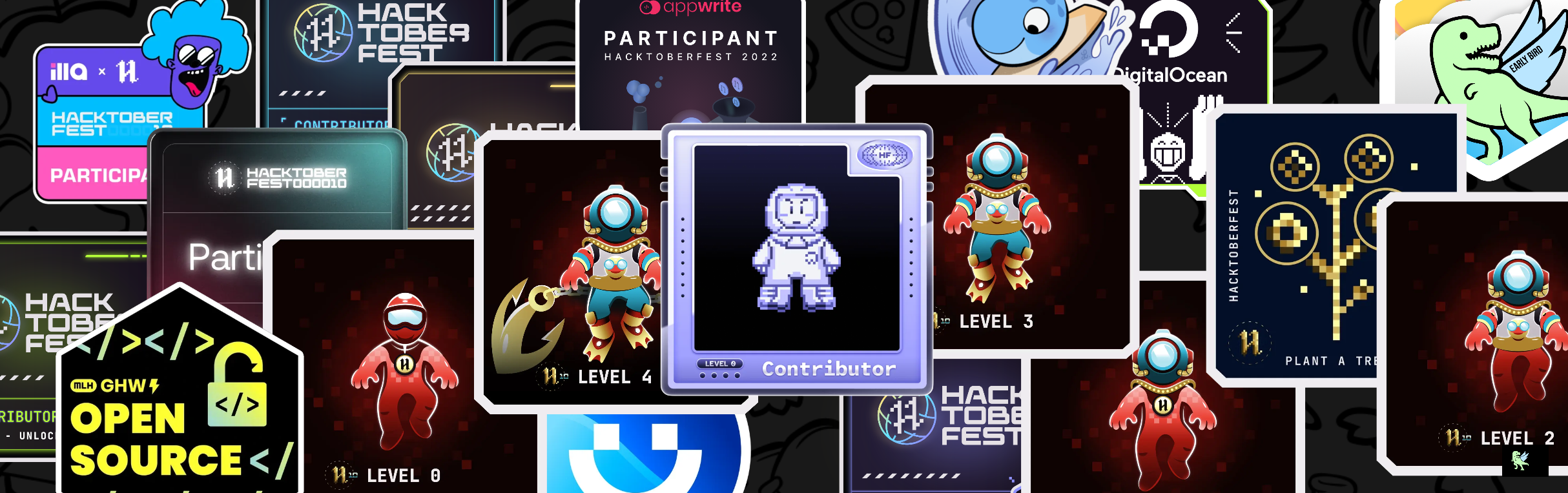 An image of @inclinedadarsh's Holopin badges, which is a link to view their full Holopin profile