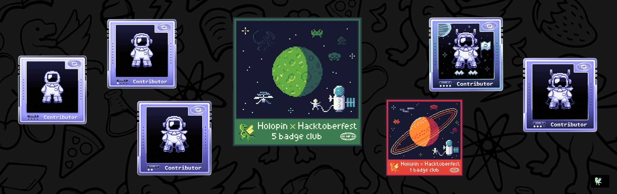 An image of @ezvivek's Holopin badges, which is a link to view their full Holopin profile