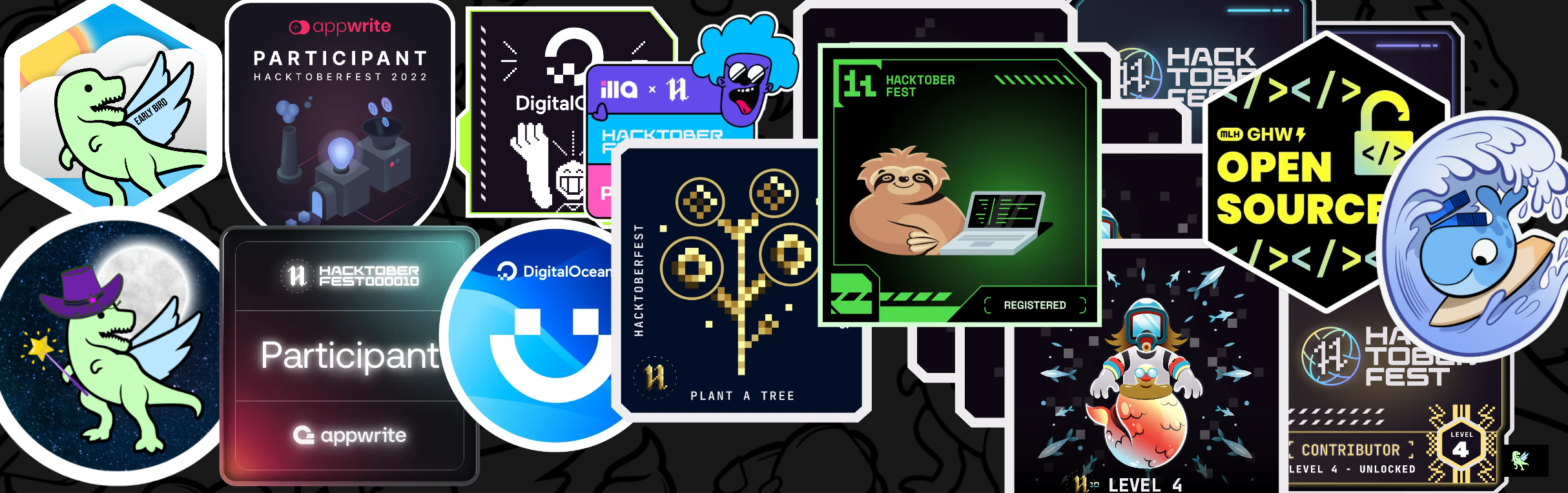 An image of @maulanaakbardj's Holopin badges, which is a link to view their full Holopin profile