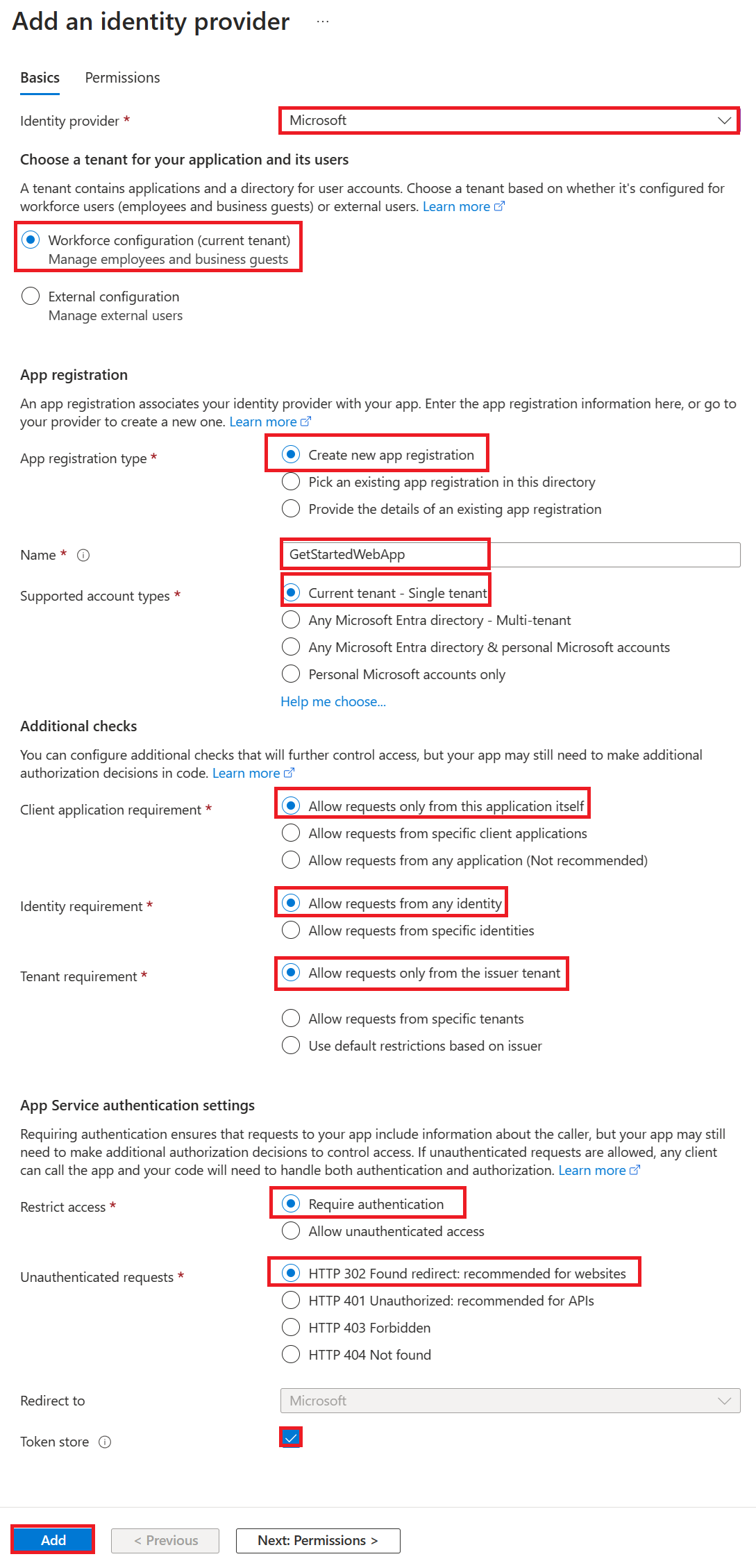 Authentication Settings