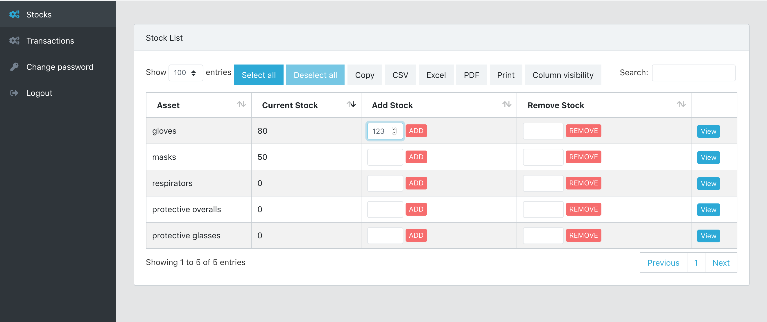 Laravel Stock Management 01