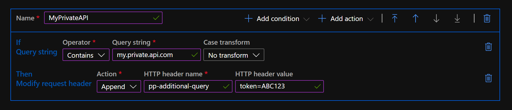 Azure CDN rules engine