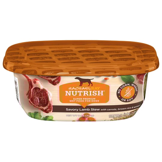 rachael-ray-nutrish-natural-wet-dog-food-savory-lamb-stew-8-oz-tub-pack-of-9