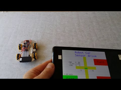 Arduino Mecanum Wheel Car Sensor Drive Demo